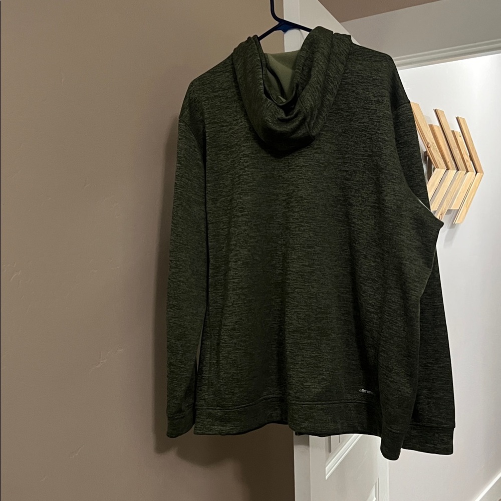Adidas Dark Green Full-Zip Hoodie - Picture 2 of 4